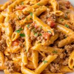 Creamy Rotel Pasta & Ground Beef