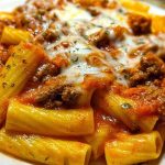 Creamy Velveeta Rigatoni with Italian Beef Marinara