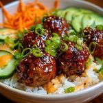 Korean BBQ Meatball Rice Bowls