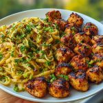 Maple Garlic Chicken Bites with Spicy Cajun Alfredo