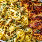 One-Pot Creamy Cajun Chicken Linguine with Garlic Mozzarella Sauce