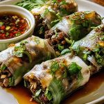 Thai Basil Beef Rolls