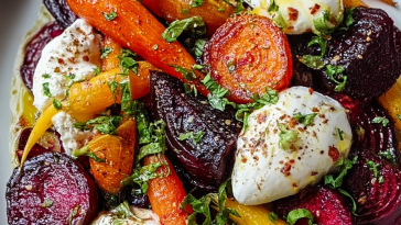 Roasted Beets and Carrots with Burrata Salad