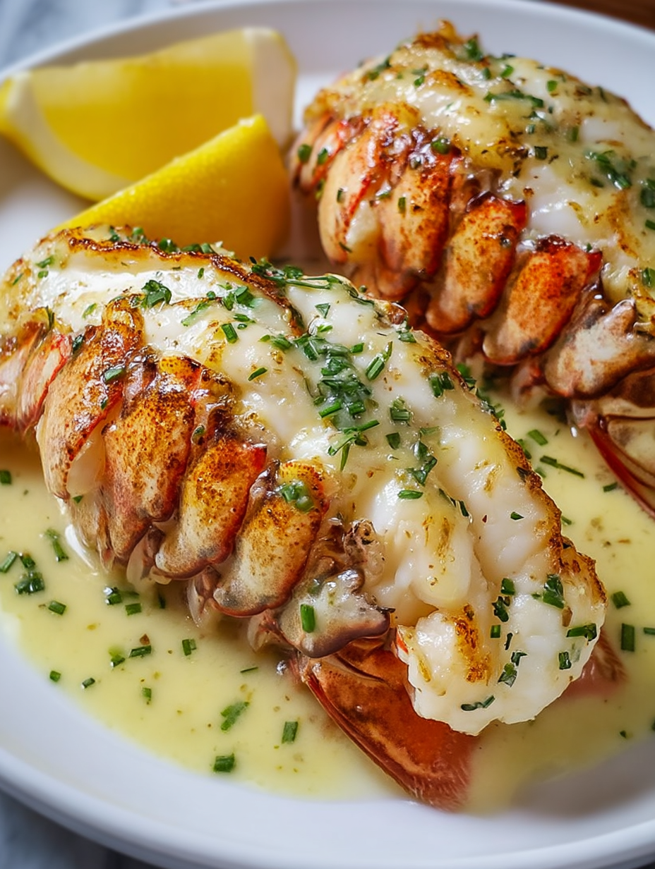 Creamy Garlic Butter Lobster Tails Recipe