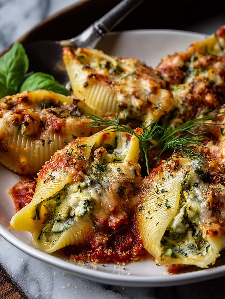 Herb & Zucchini Stuffed Jumbo Shells