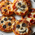 Halloween Mini Pizzas