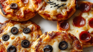 Halloween Mini Pizzas