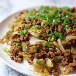 Low-Carb Mongolian Ground Beef and Cabbage