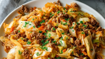 Easy Ground Beef and Cabbage Skillet Dinner
