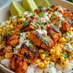 Street Corn Chicken Rice Bowl