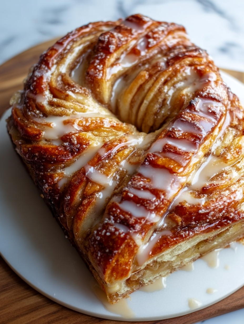 Cozy Apple Kringle with Vanilla Glaze