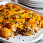 Cheesy Cheeseburger Tater Tot Casserole