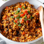Super Easy Mexican Beef and Rice Skillet