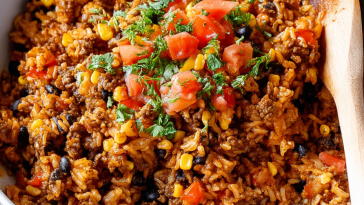 Super Easy Mexican Beef and Rice Skillet