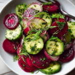 Crisp Cucumber and Beetroot Salad with Herb Dressing
