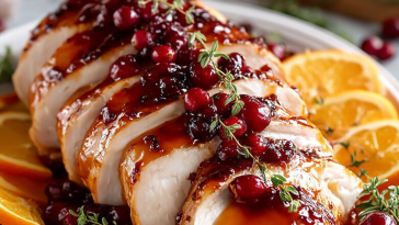 Perfect Cranberry Orange Glazed Turkey Breast