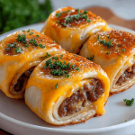 Irresistible Garlic Butter Cheeseburger Rollups
