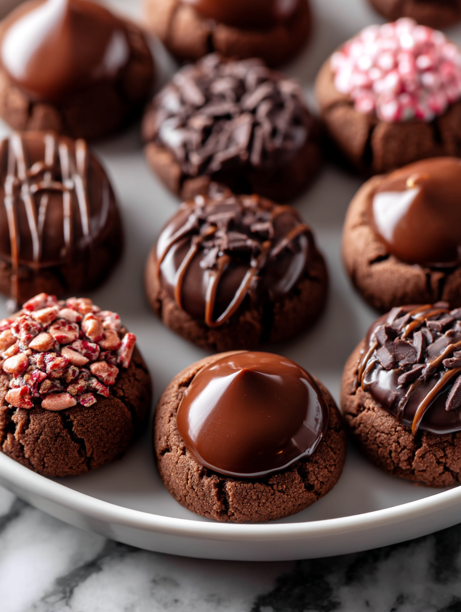 Chocolate Thumbprint Cookies