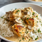 Creamy Smothered Chicken and Rice Delight