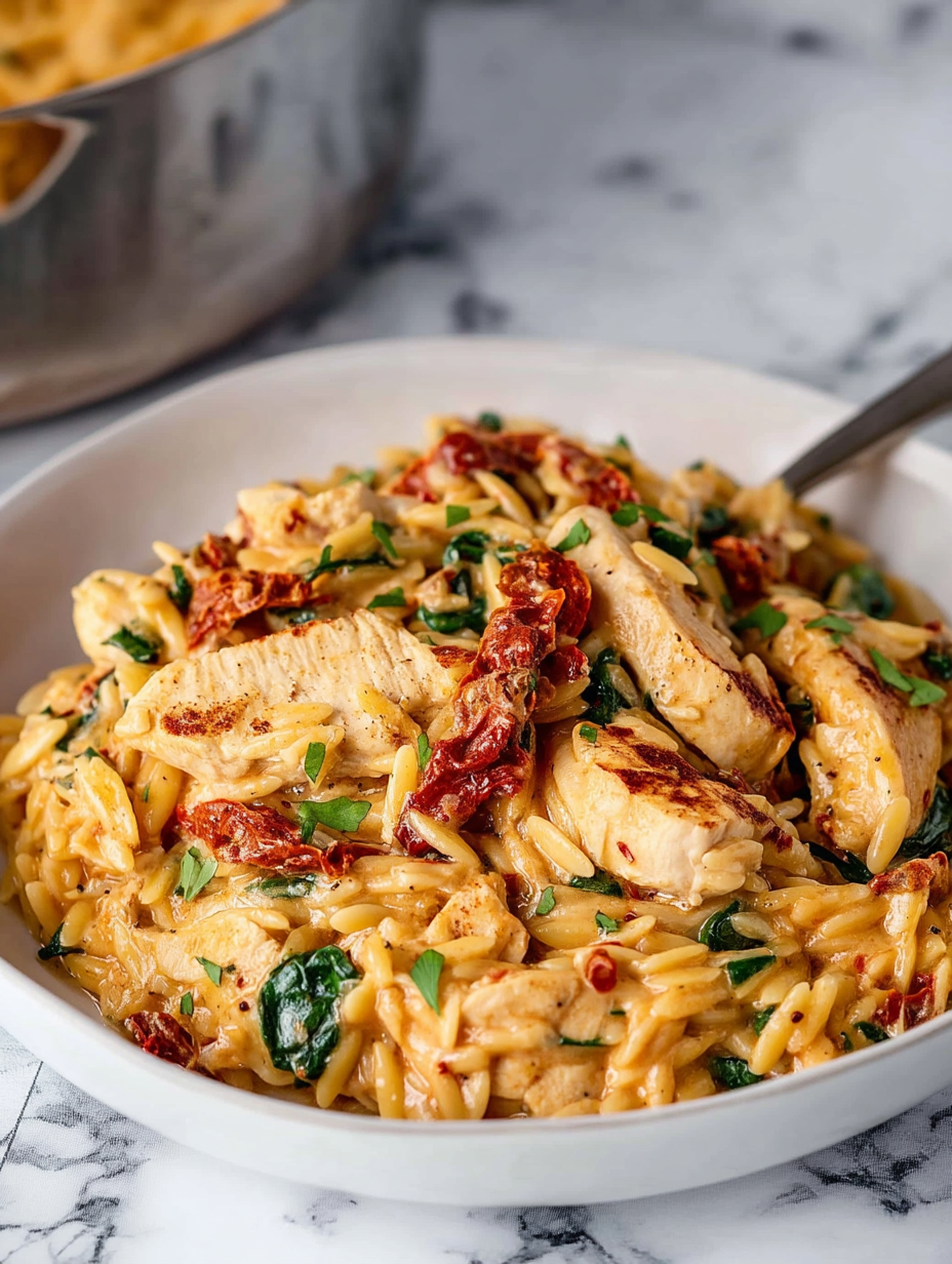 Creamy Sun-Dried Tomato Chicken Orzo