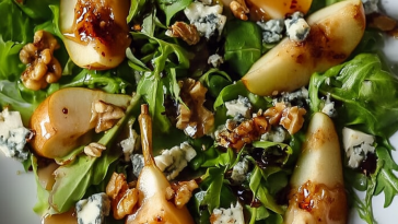 Caramelized Pear and Blue Cheese Salad
