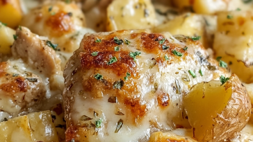 Garlic Parmesan Crockpot Chicken and Potatoes