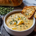 Cheddar Garlic Herb Potato Soup