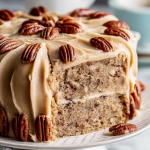 Buttery Pecan Cake with Brown Sugar Frosting