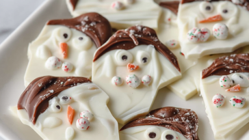 Melted Snowman Chocolate Bark
