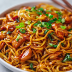 Sticky Garlic Chicken Noodles