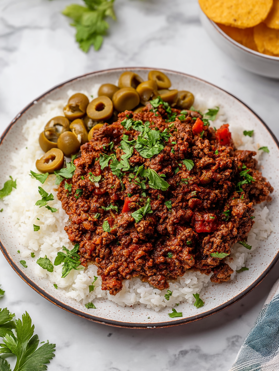 Authentic Cuban Beef Picadillo
