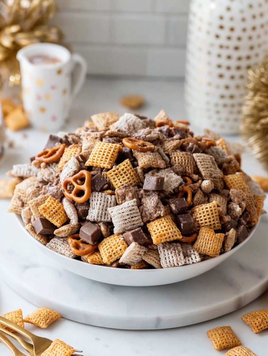 Double Peanut Butter Muddy Buddies Chex Mix