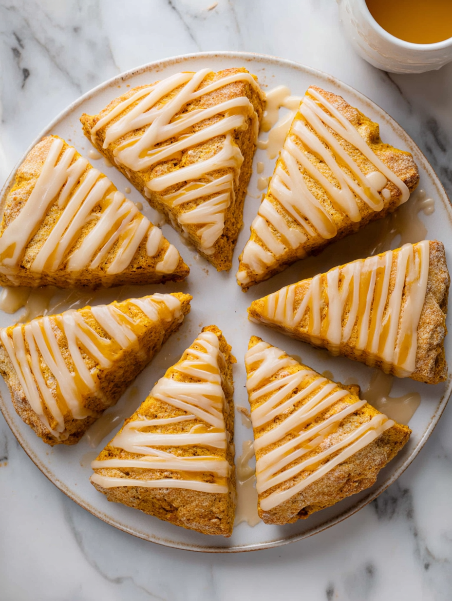 Easy Pumpkin Scones With Pumpkin Glaze
