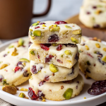 Cranberry Pistachio Shortbread Cookies