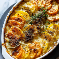 Cheesy Root Veggie Gratin