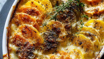 Cheesy Root Veggie Gratin