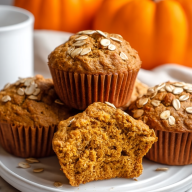 Pumpkin Banana Oat Muffins