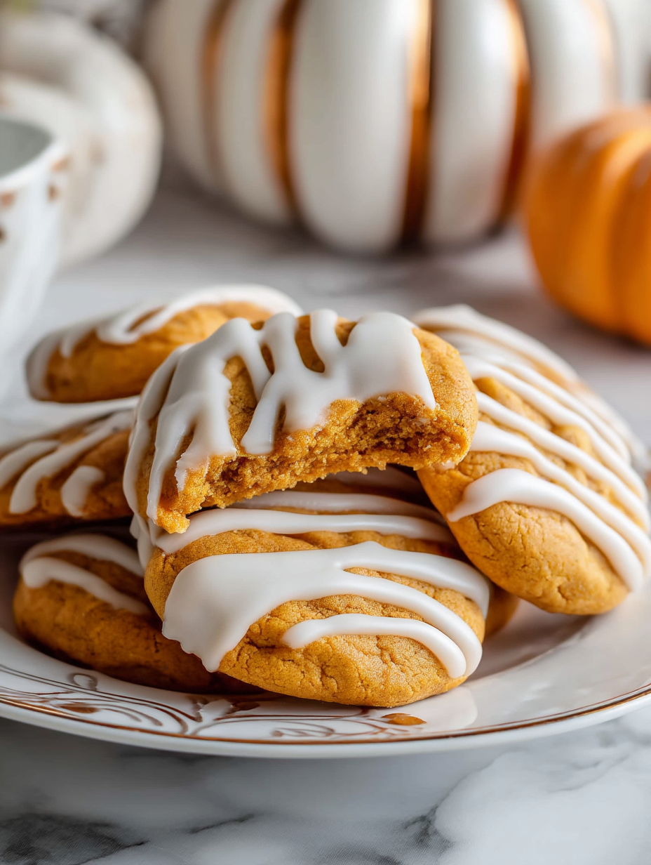 Iced Amish Pumpkin Cookies With The Best Fall Flavors