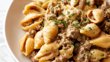 Creamy Beef and Shell