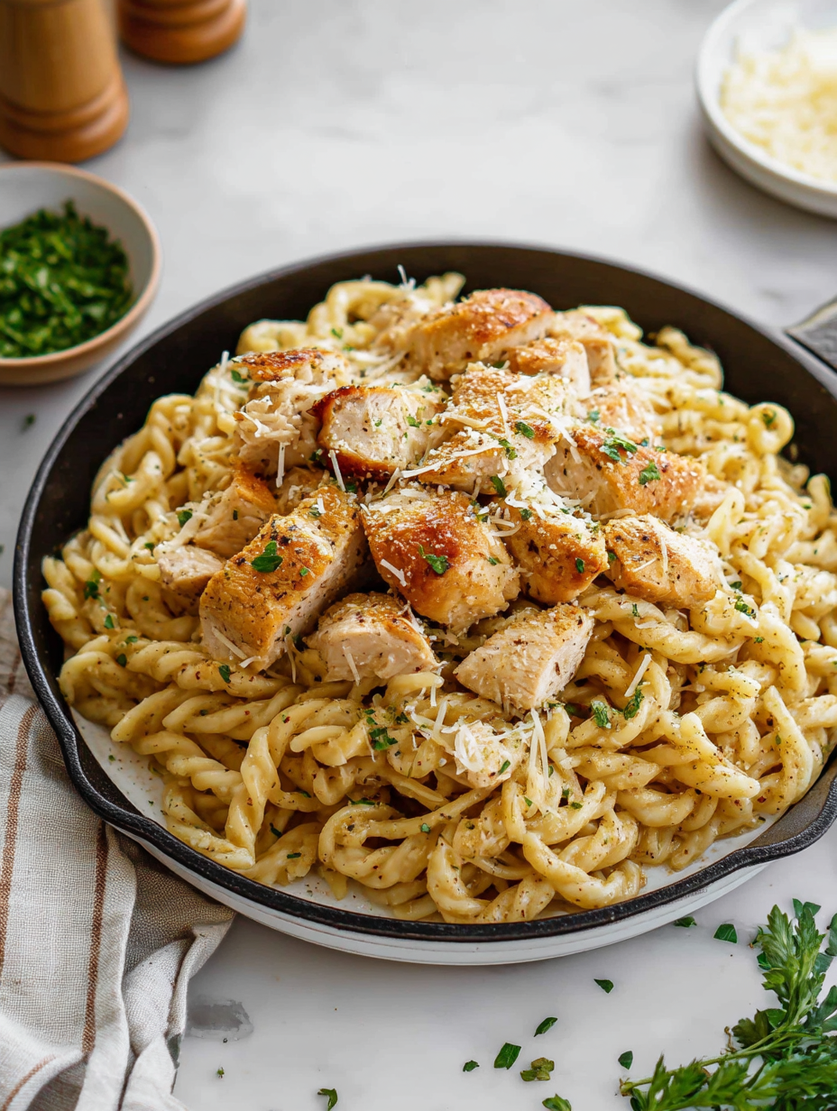 Garlic Parmesan Chicken Pasta