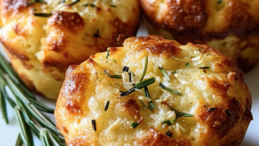 Easy Garlic Rosemary Focaccia Muffins