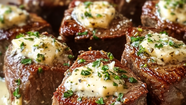 Steak Bites with Garlic Butter and Parmesan