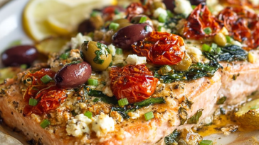 Mediterranean Salmon Bake