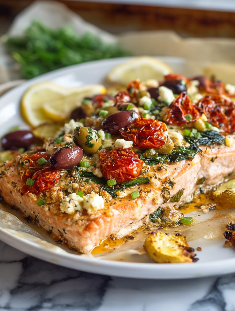 Mediterranean Salmon Bake
