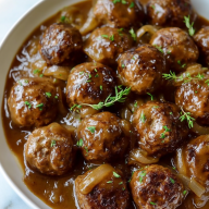 Meatballs in Savory Onion Gravy