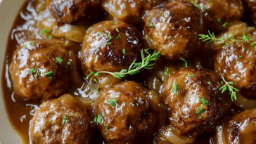 Meatballs in Savory Onion Gravy