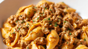 Creamy Beef and Shells