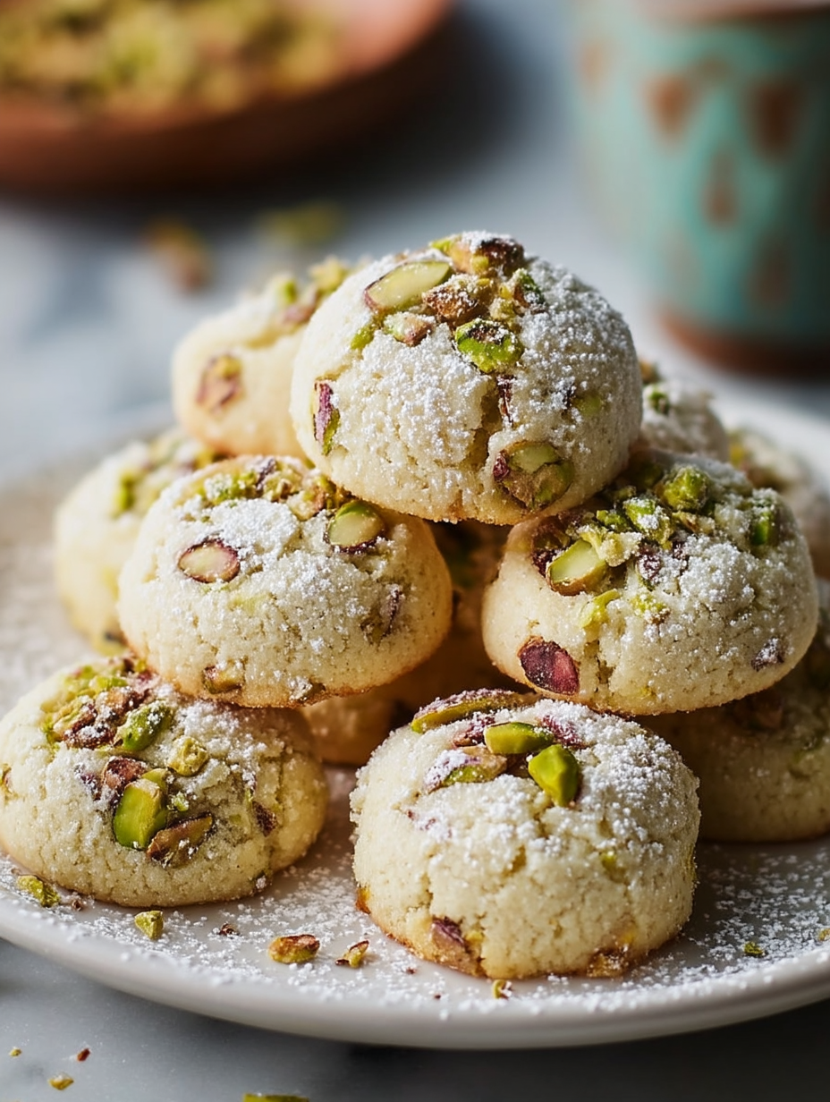 Pistachio Wedding Cookies