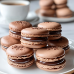 Divine Chocolate Macarons with Ganache Filling