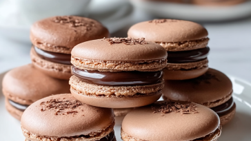 Divine Chocolate Macarons with Ganache Filling